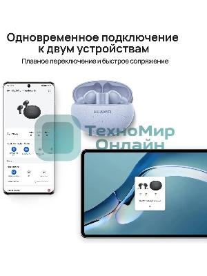 Наушники TWS Huawei FreeBuds 5i (T0014) синий, внутриканальные, Bluetooth, активное шумоподавление, до 7.5 ч