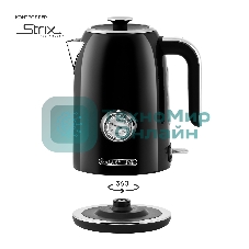 Чайник электрический Galaxy Line GL 0350, магия черного, металл, 2200 Вт, 1.7 л