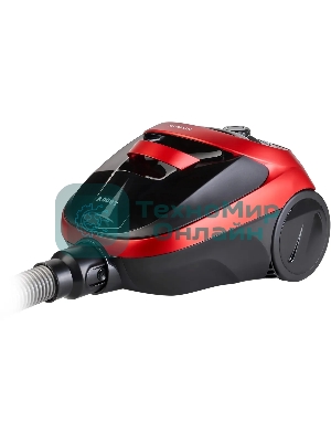 Пылесос Hyundai HYV-C1990 красный/черный, 250/1800 Вт, уборка сухая, пылесборник контейнер, 1.5 л