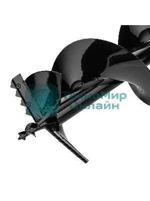 Шнек для грунта Denzel ER-300, диаметр 300 мм, длина 800 мм, соединение 20 мм, съемный нож