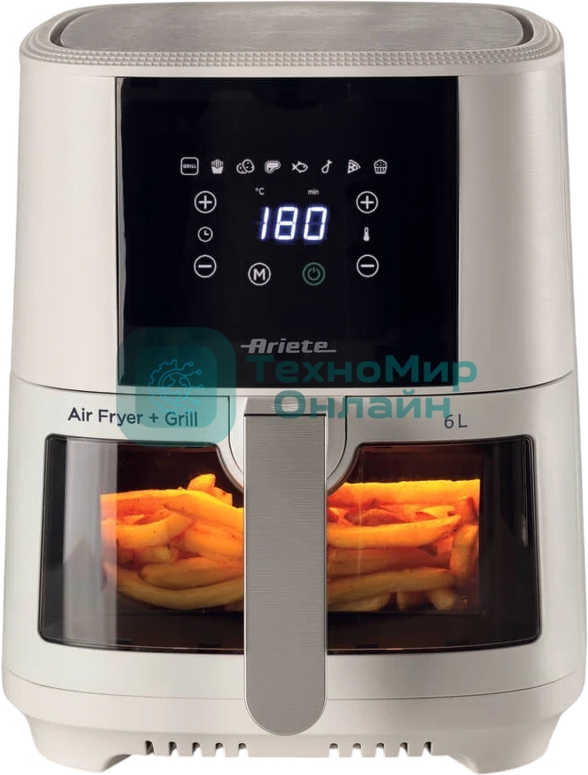 Аэрофритюрница Ariete 4626/03 белый, 1300 Вт, 6 л, сенсор, 8 программ