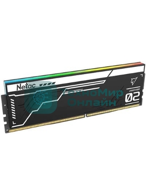 Оперативная память Netac Shadow II RGB, DDR5, 32GB (2x16GB), 6400 MHz, CL32, с радиатором, RGB, чёрный