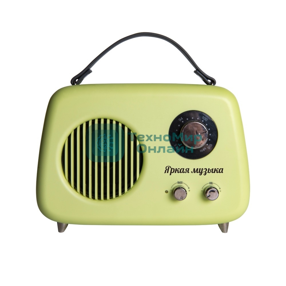 Радиоприемник СИГНАЛ БЗРП Fresh РП-343 зеленый, УКВ 87,5-108МГц, DC5В,акб,BT/USB/AUX 10125