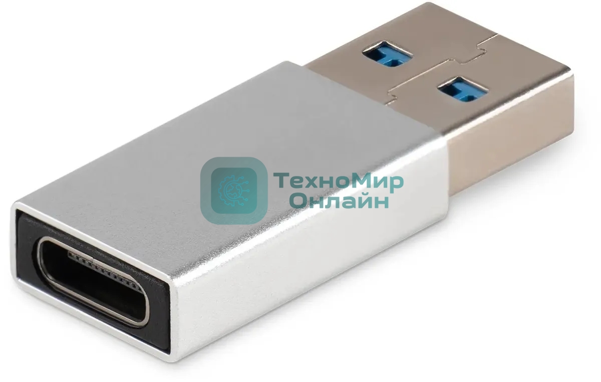 Адаптер Buro ver3.0 USB A(m) USB Type-C (f) серебристый