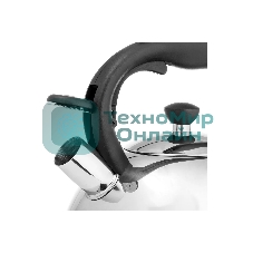 Чайник для плиты металлический Lara LR00-64, (матовый) 4 л, автоподъем крышки, индукционное капсулированное дно, нейлон. ручка