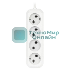 Удлинитель бытовой Smartbuy (SBE-10-4-05-N) 4 гнз х 5,0 м (10А/2.2кВт, ПВС 2х1.0)