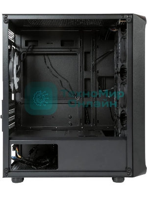 Компьютерный корпус Minitower mATX Eurocase 00-01003411 M205 4ARGb черный без БП закаленное стекло USB 3.0