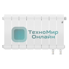 Радиатор биметаллический Royal Thermo Infinity 300 Bianco Traffico VR80 - 8 секц.
