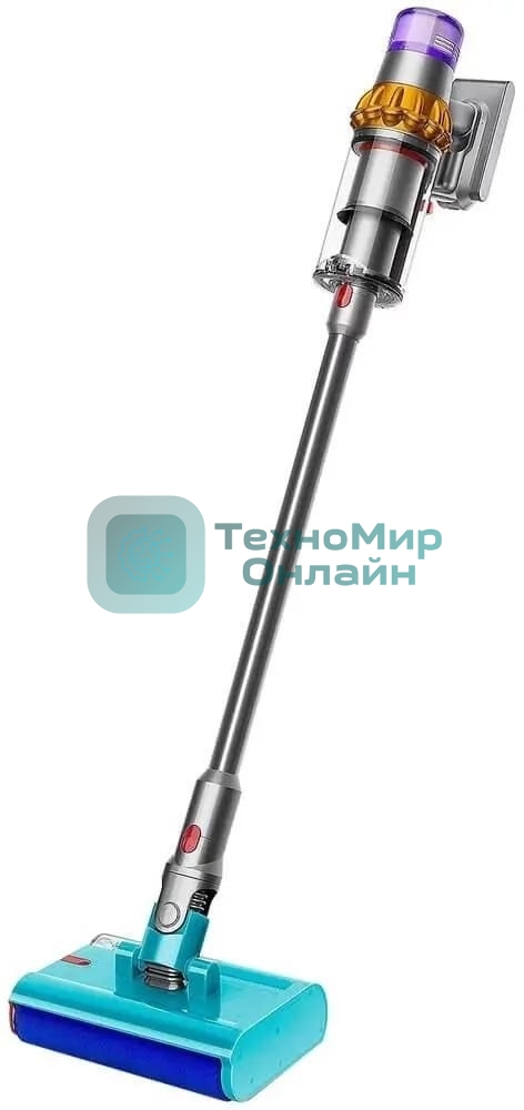 Пылесос вертикальный Dyson V15s Detect Submarine (448798-01) серый, питание от аккумулятора, 240 Вт, уборка влажная/сухая, пылесборник 0,76 л, работа от АКБ max 60 мин.