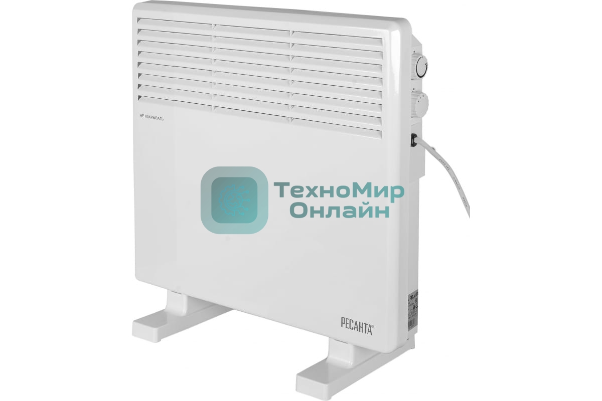 Конвектор электрический Ресанта ОК-1000СН белый, 1000 Вт, 10 м2, термостат