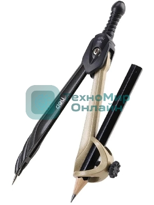 Циркуль Deli EG30404, корпус ассорти, металл, в комплекте: линейка/транспортир/2 угольника/карандаш/ластик/точилка