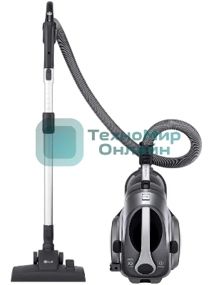 Пылесос LG VK89309H серебристый, 420/2000 Вт, уборка сухая, пылесборник контейнер 1.2 л