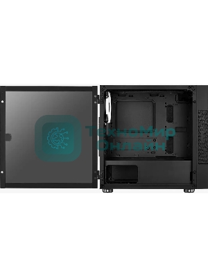 Компьютерный корпус Aerocool/Formula Atomic V1 без БП, mATX, боковое окно (закаленное стекло), черный