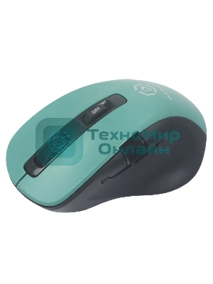 Мышь беспроводная Raskat M020W зеленый/черный, 2400 dpi, радиоканал, Bluetooth, USB, кнопки - 7