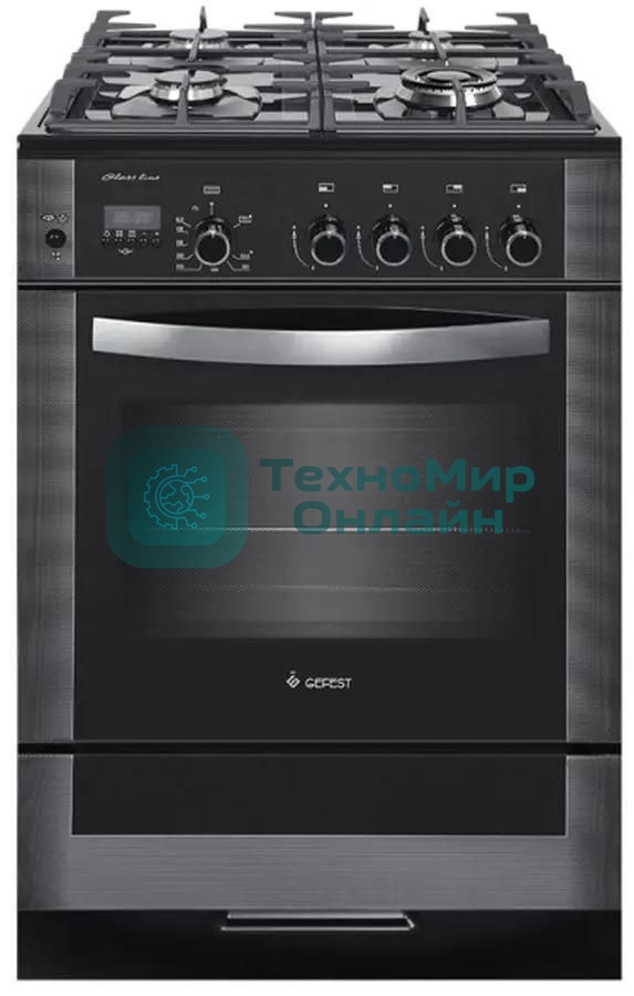 Плита газовая Gefest ПГ 6500-04 0244 черный, конфорок 4 шт, духовка 52 л, 60 см x 85 см x 60 см