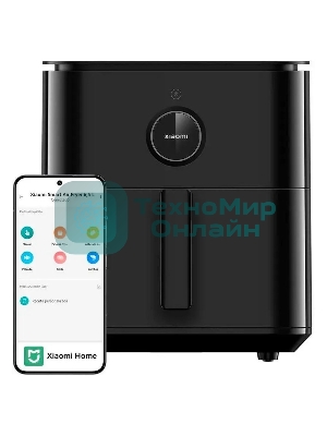 Аэрогриль Xiaomi Mi Smart Air Fryer 6.5L EU черный, 1800 Вт, 6.5 л, сенсор, 12 программ