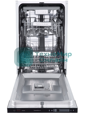 Встраиваемая посудомоечная машина Zigmund & Shtain DW 302.4, черный, 44.8 см, 10 компл., 44 дБ, класс A+++