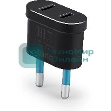 Адаптер-переходник Buro (1 розетка) черный (пакет ПЭ)