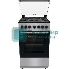 Плита комбинированная Gorenje GK5B44SF серебристый, конфорок 4 газовых, духовка 70 л, 50 см x 85 см x 59.4 см