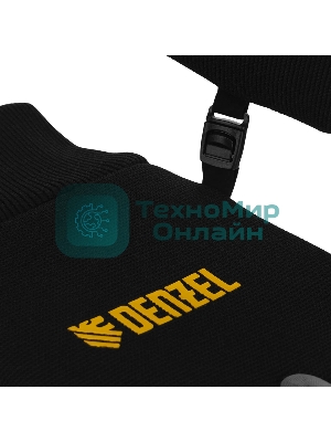 Перчатки универсальные Denzel двойные, работа с сенсорным экраном, вязаная манжета, размер 9