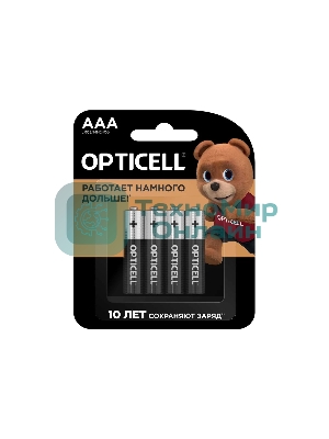 Батарея Opticell Basic LR03 AAA (4шт) блистер
