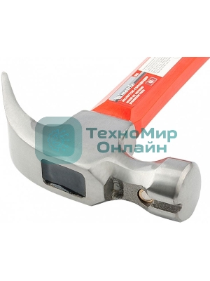 Молоток гвоздодер Matrix 450 г, боек c магнитом, фиберглассовая обрезиненная рукоятка