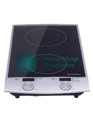Плита настольная электрическая Hyundai HYC-0103 серебристый/черный стеклокерамика (настольная)