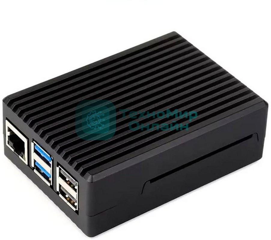 Металлический корпус RA794 для Raspberry Pi 5 c охлаждающим вентилятором