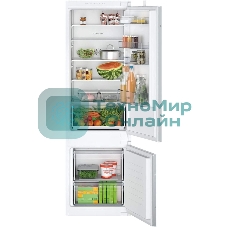 Встраиваемый холодильник Bosch Serie 2 KIV87NSE0 белый, 2-хкамерн., 200/70 л., морозилка снизу, капельное размораживание