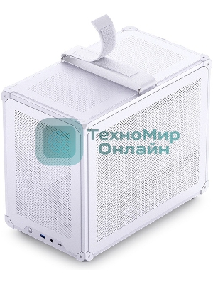 Компьютерный корпус без блока питания JONSBO C6 MAX Handle, Mini-Tower, TG, no fan, 1xUSB-A 3.0 + 1xUSB-C 3.1, mATX, mITX белый