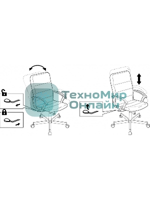 Кресло Бюрократ Triest черный, экокожа