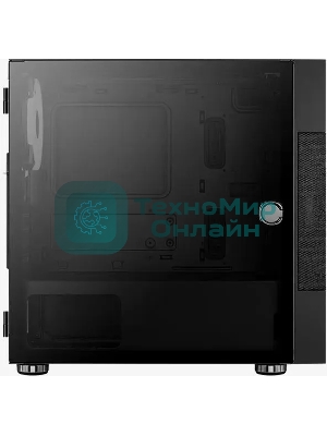 Компьютерный корпус Aerocool/Formula Atomic V1 без БП, mATX, боковое окно (закаленное стекло), черный