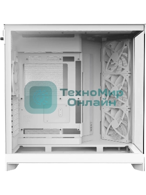 Компьютерный корпус без блока питания Case NZXT H9 Flow RGb+ (2025), Midi-Tower, TG, 6x140мм RGb + 1x120мм RGb, 2xUSB-A 3.2 + 1xUSB-C 3.2, E-ATX, ATX, mATX, mITX белый