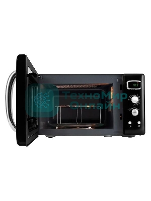 Микроволновая печь Hyundai HYM-D3040 черный, 23 л, 800 Вт, переключатели - кнопки, поворотный механизм