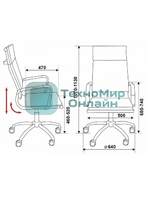Кресло Бюрократ CH-993/black черный, экокожа
