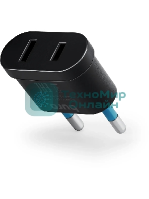 Адаптер-переходник Buro (1 розетка) черный (пакет ПЭ)