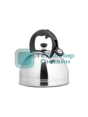 Чайник для плиты металлический Lara LR00-64, (матовый) 4 л, автоподъем крышки, индукционное капсулированное дно, нейлон. ручка