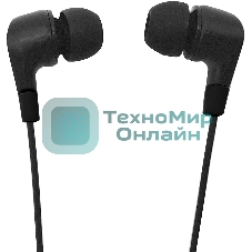 Проводные наушники Oklick HS-S-250 черный, внутриканальные, Jack 3.5 мм