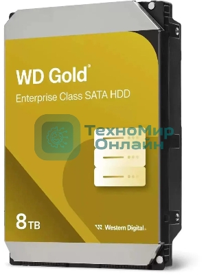 Жесткий диск WD SATA-III 8Tb WD8005FRYZ Desktop Gold 512E (7200rpm) 256Mb 3.5