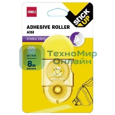 Клеющий роллер Deli Stick up EA151 корпус желтый прозрачный блистер