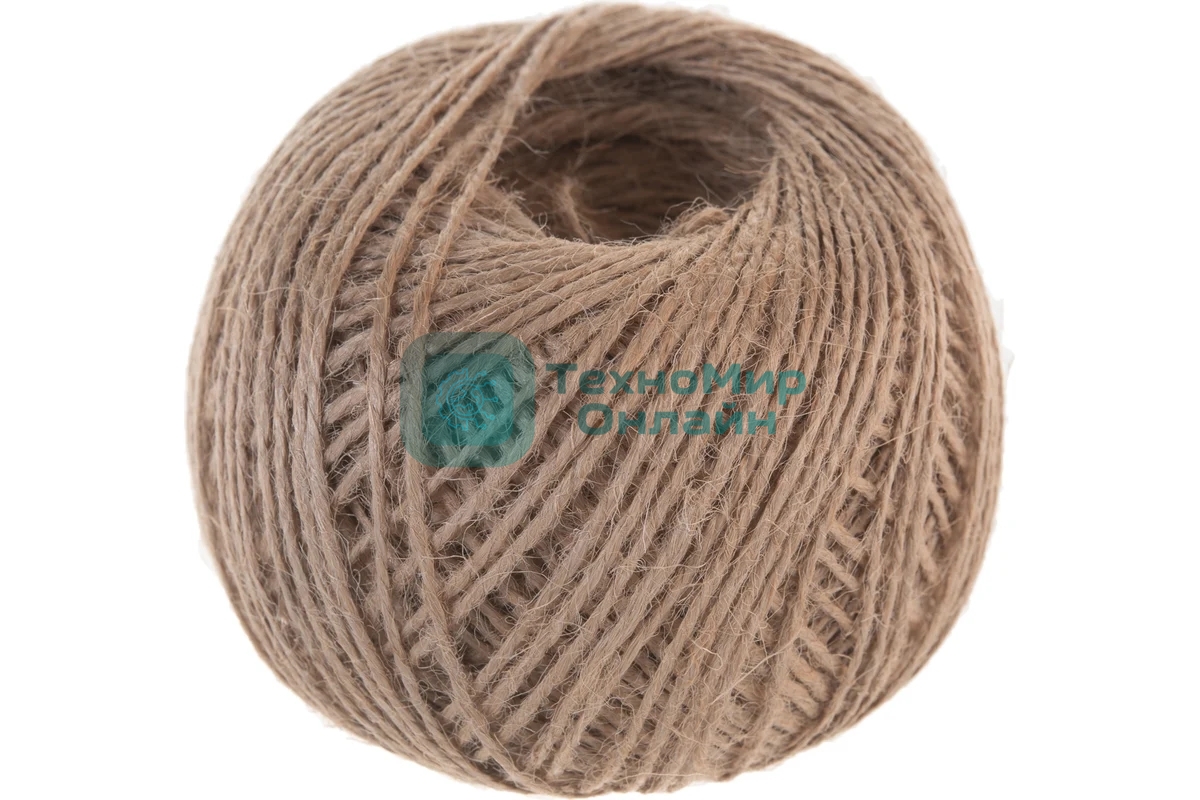 Шпагат джутовый Сибртех 1 мм, L 140 м, 2-ниточный,