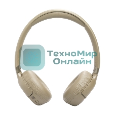 Беспроводные/проводные наушники JBL Tune 680NC бежевый, накладные, Bluetooth + проводной, адаптивное шумоподавление