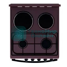 Плита комбинированная Flama RK 2201 B коричневый, конфорок 4 шт, духовка 50 л, 50 см x 85 см x 60 см