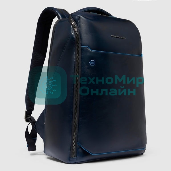 Рюкзак мужской Piquadro Blue Square CA6593B2/BLU2, кожа, темно-синий