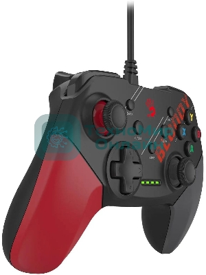 Геймпад A4Tech Bloody GP30 Sports черный/красный USB виброотдача обратная связь