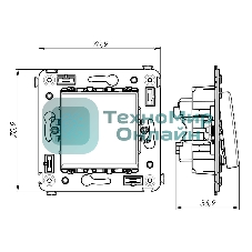 Выключатель одноклавишный DKC Avanti 4412103 