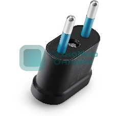 Адаптер-переходник Buro (1 розетка) черный (пакет ПЭ)