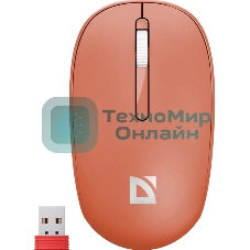 Мышь беспроводная Defender Smart MM-396 красный, 1600 dpi, радиоканал, Bluetooth, USB, кнопки - 3