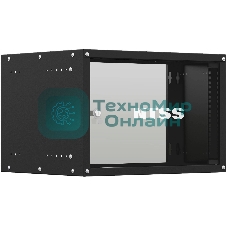 Шкаф коммутационный NTSS Lime (NTSS-WL6U5545GS-BL) настенный 6U 550x450 мм пер. дв. стекл несъемн. бок. пан. 30 кг черный 370 мм 9.6 кг 110 град. 370 мм IP20 сталь