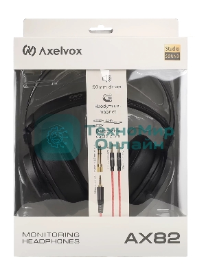 Проводные наушники Axelvox AX82 черный, полноформатные